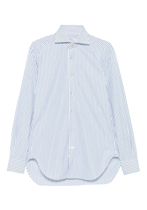 Kiton striped long-sleeved shirt - White