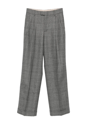Berwich pleated checked trousers - Black