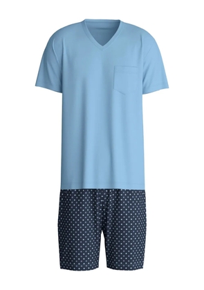 CALIDA v-neck chest-pocket pyjamas - Blue