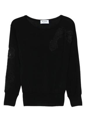 Blugirl lace-embellished knitwear - Black