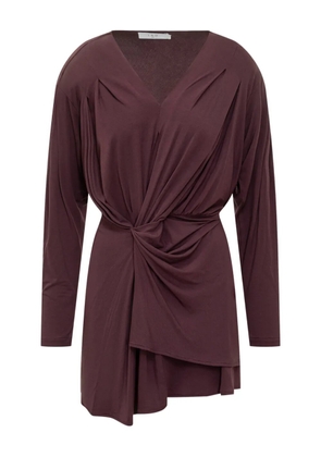 IRO draped knotted dress - Purple