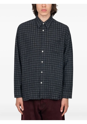 Sunflower check-print shirt - Black
