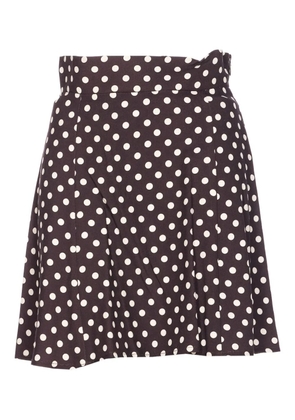 MAR DE MARGARITAS polka-dot zip skirt - Black