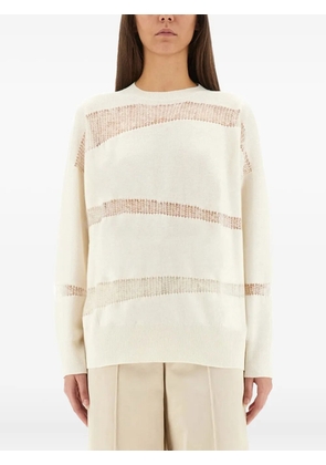Fabiana Filippi striped crew-neck sweater - Neutrals