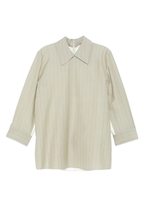 Jil Sander pinstripe panelled shirt - Neutrals
