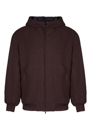 Hevo Japigia hooded zip-up jacket - Brown