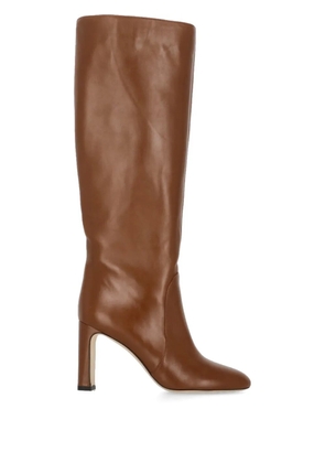 Stuart Weitzman 90mm Babette leather knee-high boots - Brown