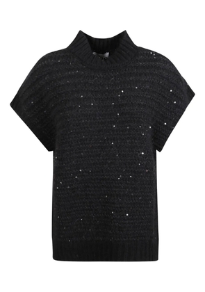 Peserico sequin sweater - Black