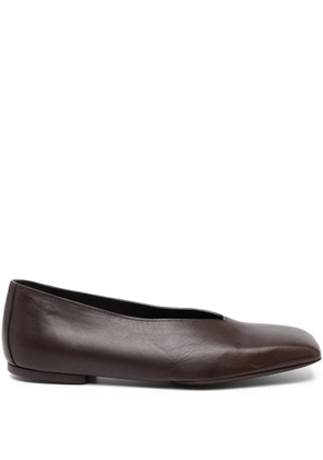 Rick Owens leather ballet flats - Brown