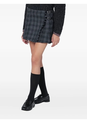 Durazzi Milano pleated check mini skirt - Black