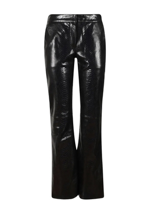 The New Arrivals Ilkyaz Ozel Lenny snakeskin-pattern trousers - Black