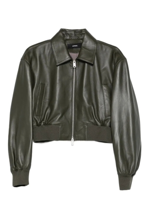Arma Desy leather bomber jacket - Green