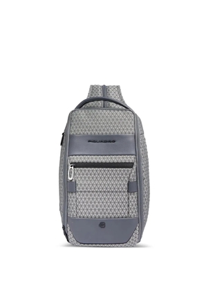 PIQUADRO geometric-pattern backpack - Grey