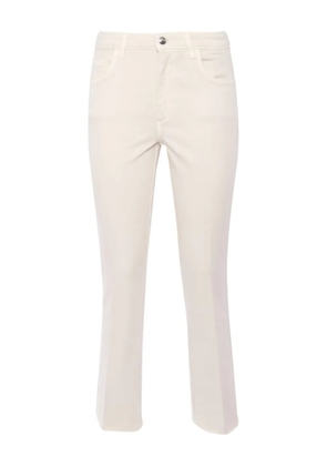 Fay frayed-hem trousers - White