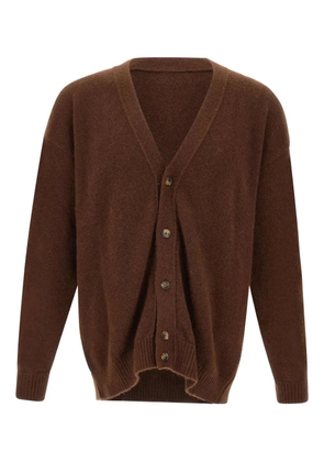 Laneus V-neck buttoned cardigan - Brown