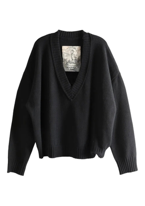 Ziggy Chen v-neck wool sweater - Black