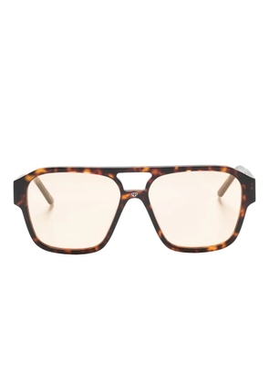 FACE HIDE tortoiseshell-pattern sunglasses - Brown