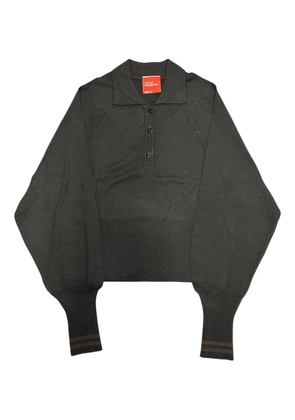 Merci button polo shirt - Black