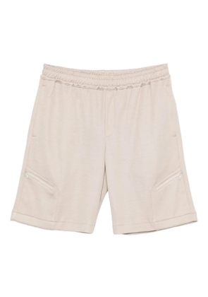 Eleventy zip-pocket elasticated shorts - Neutrals