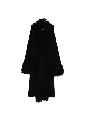 Blumarine fringed coat - Black