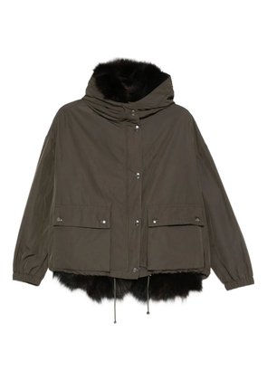 Martylò fur-trimmed hooded jacket - Green