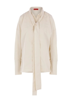 THELATEST lavallière collar shirt - Neutrals