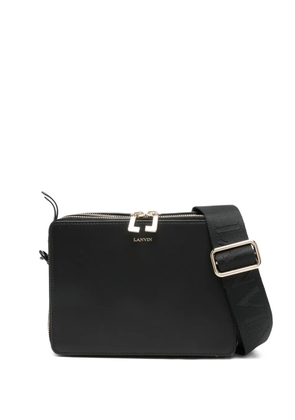 Lanvin logo-print shoulder bag - Black