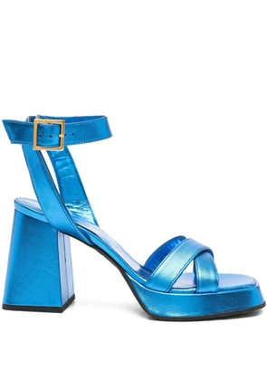 GIANPAOLO VIOZZI 95mm ankle-strap sandals - Blue