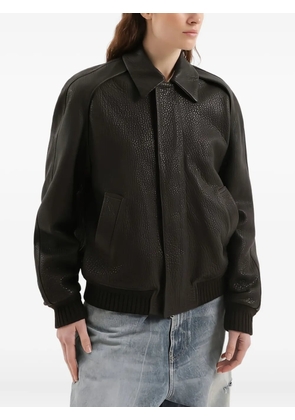 1989 STUDIO leather zipped jacket - Black