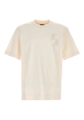 FENDI logo-embroidered T-shirt - Neutrals