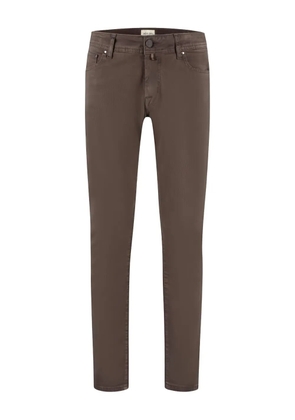 Jacob Cohën logo-patch trousers - Brown