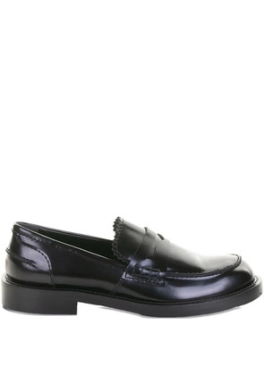 GUGLIELMO ROTTA Pretty Indio leather loafers - Black