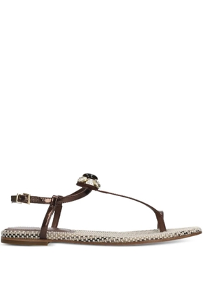 Lola Cruz Margot embellished sandals - Brown