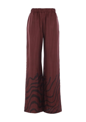 Raquel Diniz zebra-print wide-leg trousers - Red