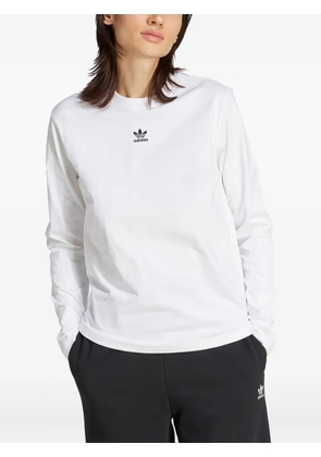 adidas long-sleeve logo T-shirt - White