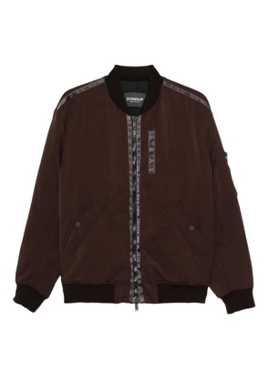DONDUP striped-panel bomber jacket - Brown