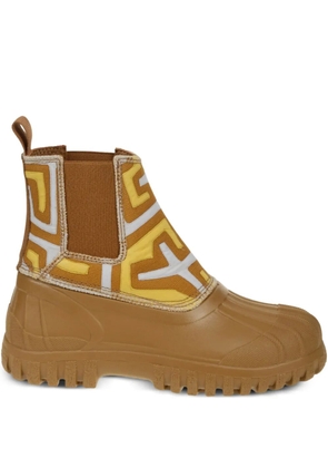 Diemme abstract-pattern chelsea boots - Brown