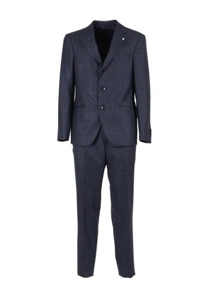 LUIGI BIANCHI MANTOVA single-breasted wool suit - Blue