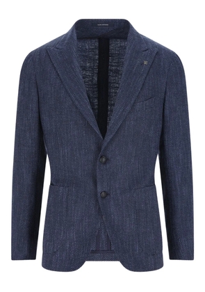 Tagliatore herringbone-pattern blazer - Blue