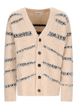 atomo factory bouclé striped cardigan - Neutrals
