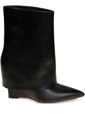 Sergio Levantesi fold-over pointed-toe boots - Black