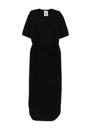 Semicouture wool tie dress - Black