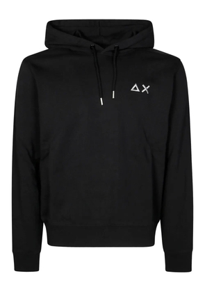 Sun68 logo-embroidered hoodie - Black