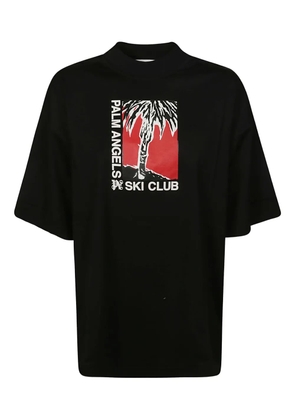 Palm Angels ski club cotton T-shirt - Black