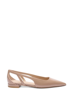 Stuart Weitzman pointed-toe flat pumps - Neutrals