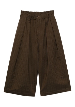 Uma Wang pleated wide-leg trousers - Brown