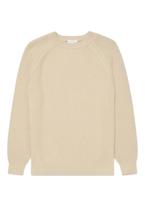 Sunspel ribbed-knit cotton jumper - Neutrals