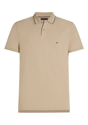 Tommy Hilfiger contrast-detail polo shirt - Neutrals