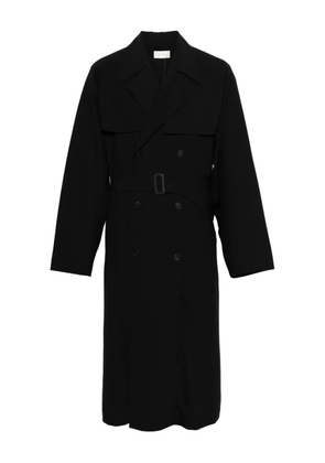 The Row belted double-breasted coat - Black