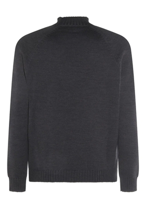 Zanone high-neck raglan-sleeve sweater - Grey